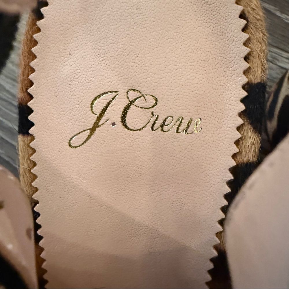 J. Crew Women's Slingback Pumps in Leopard Calf Hair - Picture 3 of 8